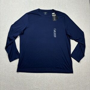 Alfani Men's long sleeve stretch shirt size XL Navy Blue